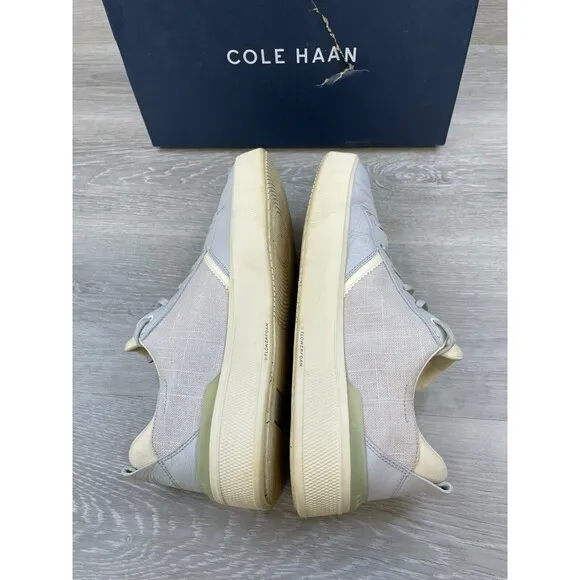 Cole Haan Grand Pro Crew C36797 Men's 10.5M Gray Leather Lace Up Casual Sneaker