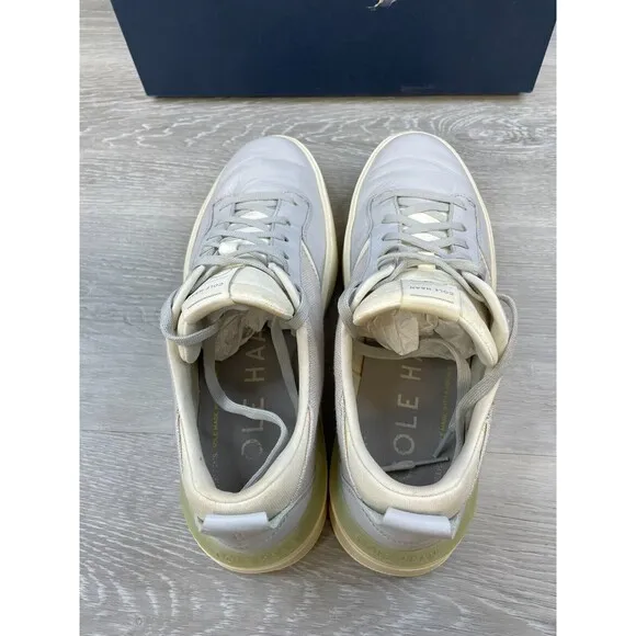 Cole Haan Grand Pro Crew C36797 Men's 10.5M Gray Leather Lace Up Casual Sneaker