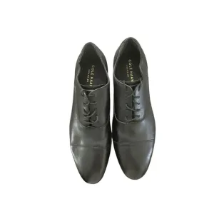 Cole Haan Grand.OS Mens Black Leather Lace Up Cap Toe Dress Shoes Size 11.5M