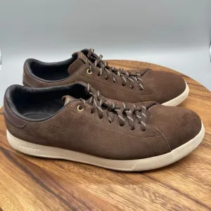 Cole Haan Grandpro Shoes Mens 12 M Brown Suede Leather Tennis Casual Sneakers