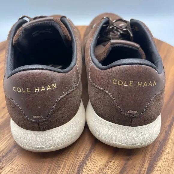 Cole Haan Grandpro Shoes Mens 12 M Brown Suede Leather Tennis Casual Sneakers