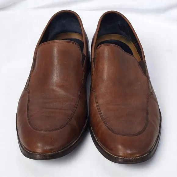 Cole Haan Leather Loafers Grand.OS Dress Shoes Slip On Brown Men 11M Casual