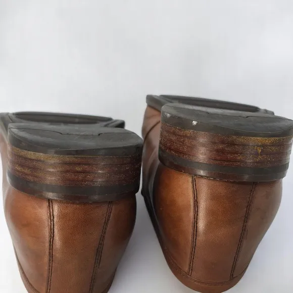 Cole Haan Leather Loafers Grand.OS Dress Shoes Slip On Brown Men 11M Casual