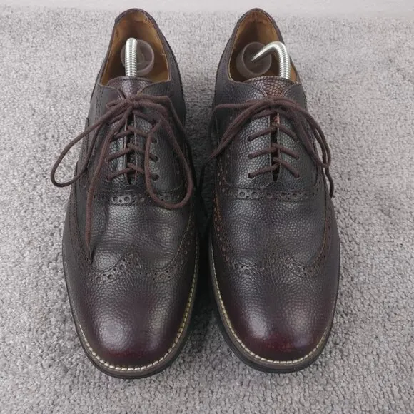Cole Haan LunarGrand Mens Size 11.5 Shoes Brown Leather Wingtip Oxford Casual
