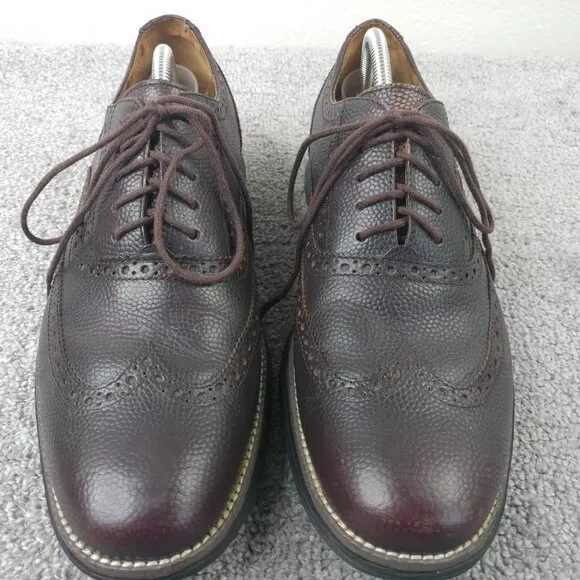 Cole Haan LunarGrand Mens Size 11.5 Shoes Brown Leather Wingtip Oxford Casual