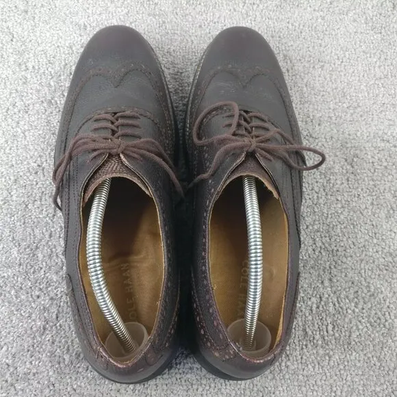 Cole Haan LunarGrand Mens Size 11.5 Shoes Brown Leather Wingtip Oxford Casual