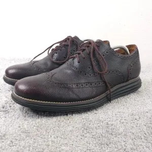 Cole Haan LunarGrand Mens Size 11.5 Shoes Brown Leather Wingtip Oxford Casual
