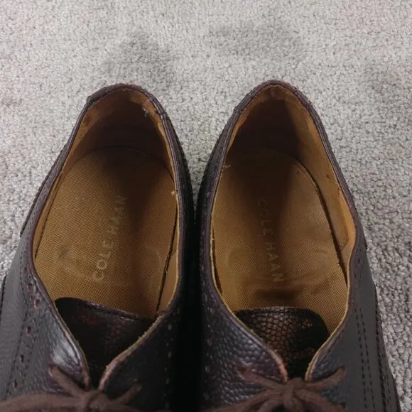 Cole Haan LunarGrand Mens Size 11.5 Shoes Brown Leather Wingtip Oxford Casual