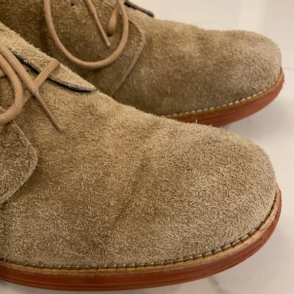 Cole Haan LunarGrand Tan Suede Leather Classic Chukka Boots 10.5