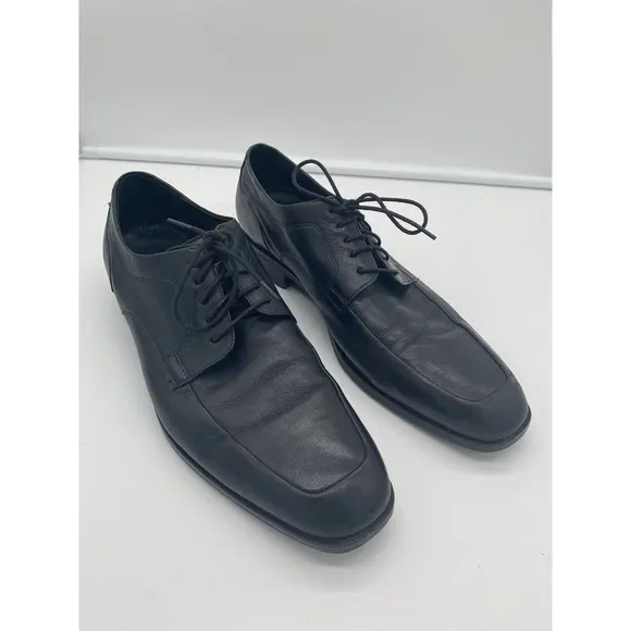 Cole‎ Haan Mens Grand Leather Air Insoles Oxford Lace Up Dress Shoes Black 10.5