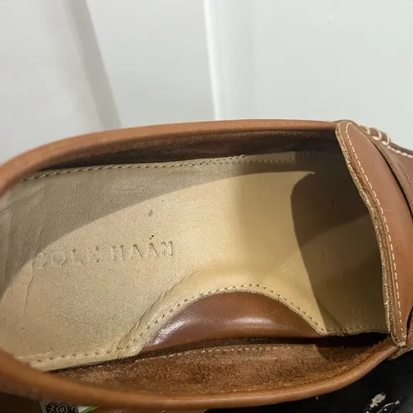 Cole Haan Men's Grant Canoe Tan Leather Loafers Shoes 10.5 M