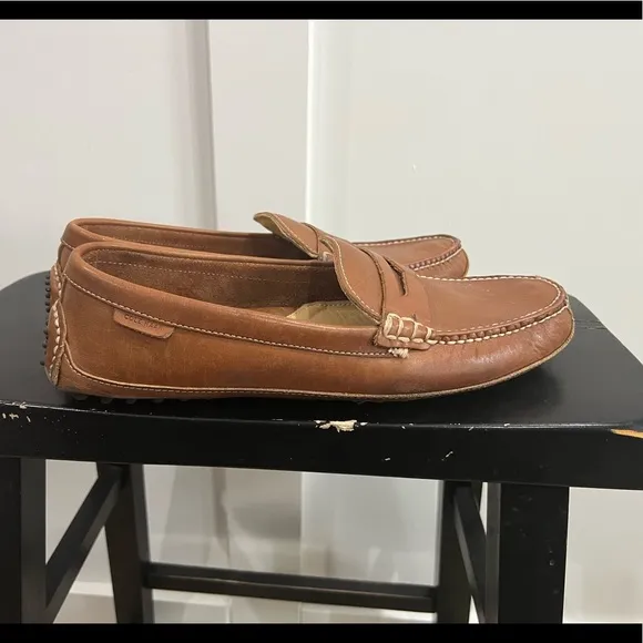 Cole Haan Men's Grant Canoe Tan Leather Loafers Shoes 10.5 M
