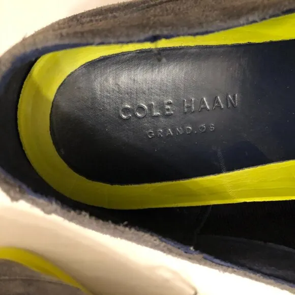 COLE HAAN MEN'S GRAY LEATHER CASUAL SHOES  SIZE: 11W