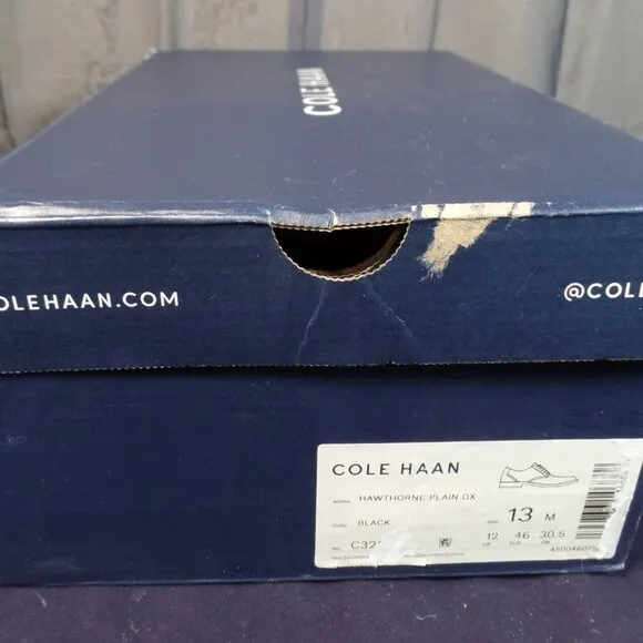 Cole Haan Men's Hawthorne Plain Toe Oxford Dress Shoes. Size 13M. NIB