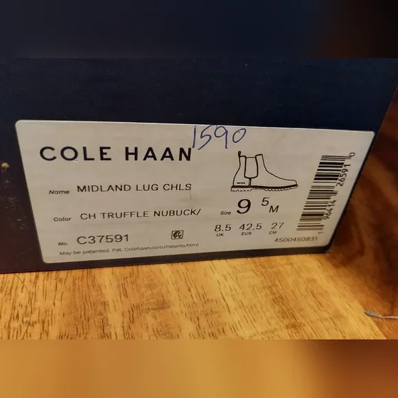 Cole Haan Men's Midland Lug Tan Chelsea Boots Size 9.5