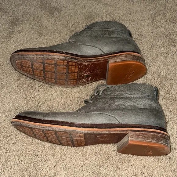 Cole Haan Nike Air Gray Leather Boots 9.5