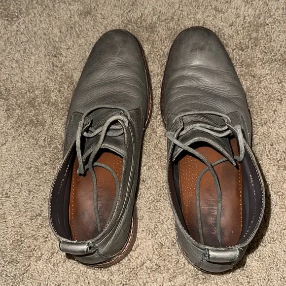 Cole Haan Nike Air Gray Leather Boots 9.5