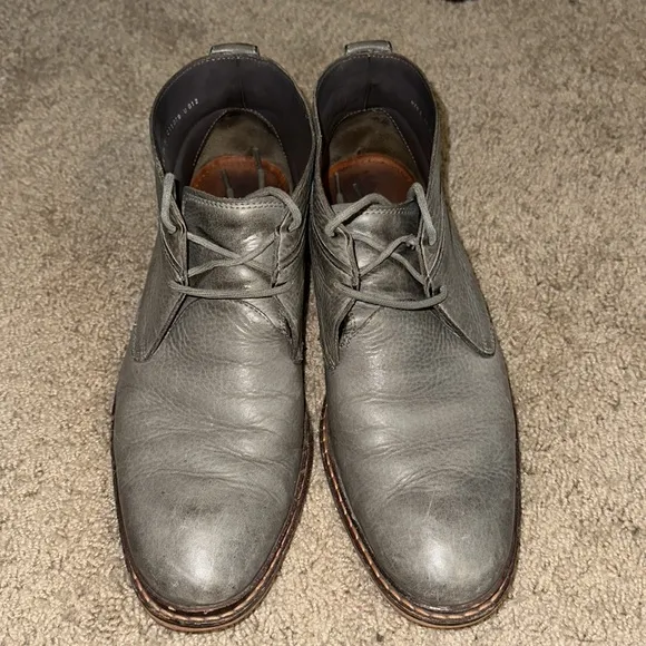Cole Haan Nike Air Gray Leather Boots 9.5