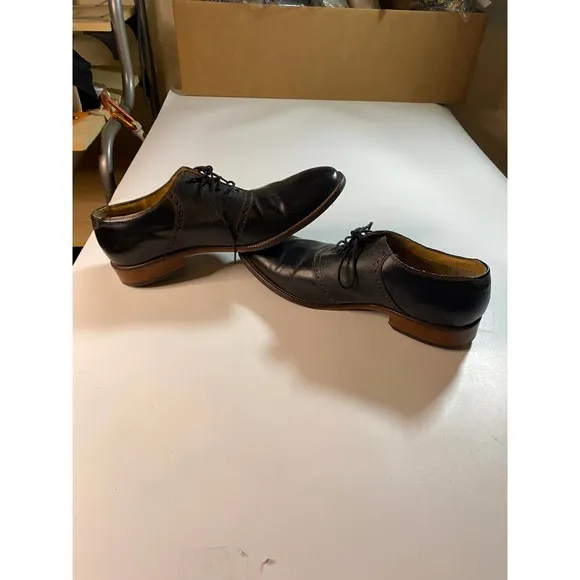 Cole Haan Oxford Black Leather Dress Shoes Men's 10