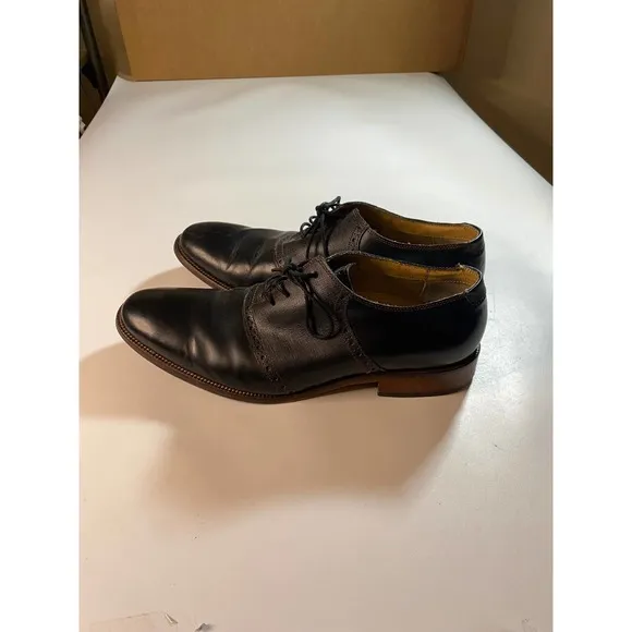 Cole Haan Oxford Black Leather Dress Shoes Men's 10