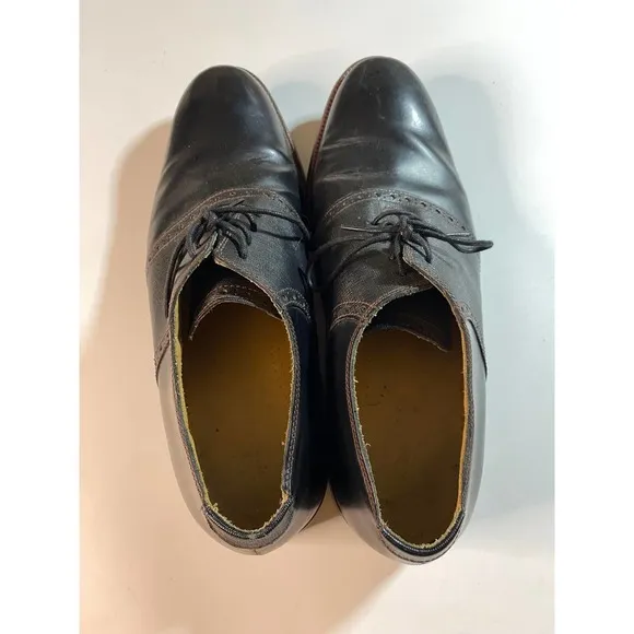 Cole Haan Oxford Black Leather Dress Shoes Men's 10