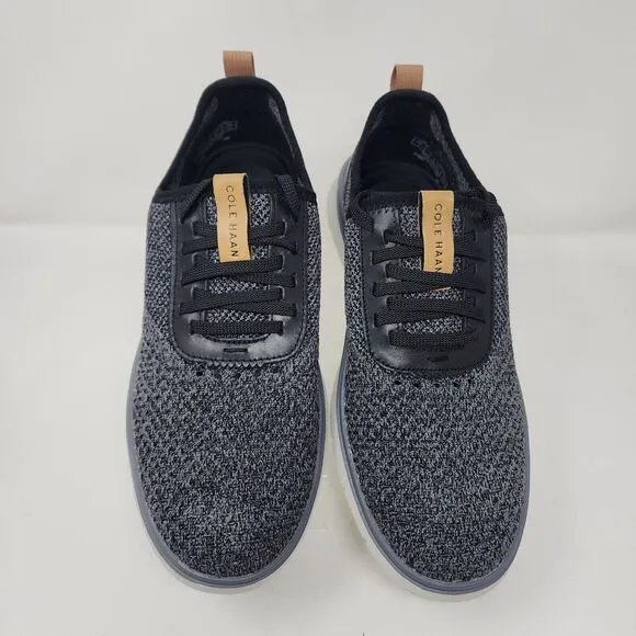 Cole Haan Oxford Shoes Mens 7 Grey Knit Zero Grand Stichlite Logo Comfort
