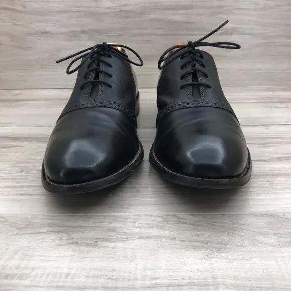 Cole Haan Oxfords Mens 9.5M Black Leather Lace Up Dress Shoes