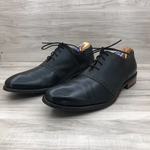 Cole Haan Oxfords Mens 9.5M Black Leather Lace Up Dress Shoes