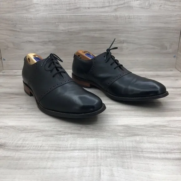 Cole Haan Oxfords Mens 9.5M Black Leather Lace Up Dress Shoes