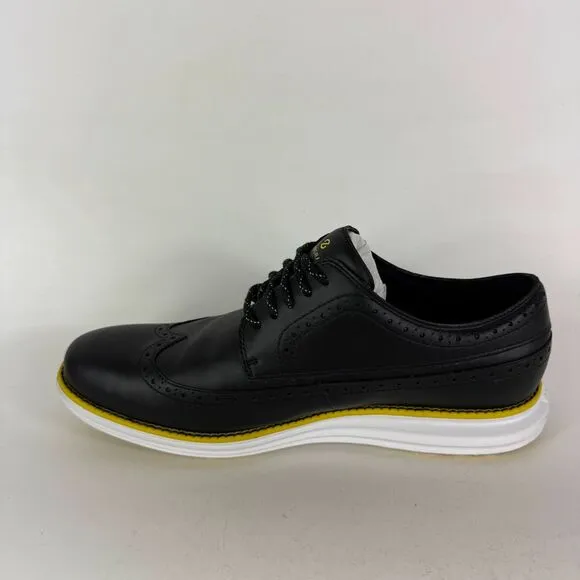 Cole Haan ØriginalGrand Golf Shoe Mens 10.5 Black Leather Lace-Up Low Top C33682