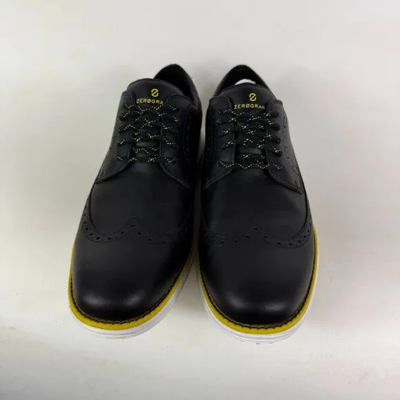 Cole Haan ØriginalGrand Golf Shoe Mens 10.5 Black Leather Lace-Up Low Top C33682