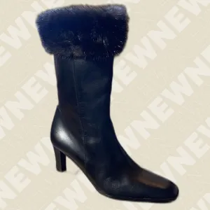 Cole Haan Shoes | Cole Haan Mink Trimmed Ankle Boots 6.5 *New*