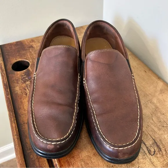 Cole Haan Shoes, Mens sz 13, Santa Barbara Twin Brown Leather Loafers C25477 GUC