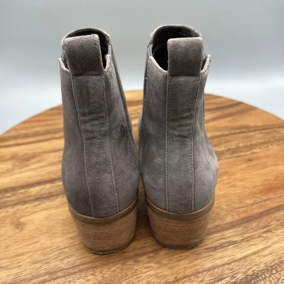 Cole Haan Stormcloud Boots Womens Size 8.5 B Gray Suede Marinne Ankle Booties