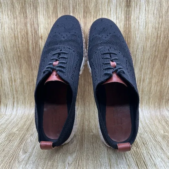 Cole Haan ZeroGrand Men's Size 10 D Black Dress Shoes Stitchlite Knit‎ C24948