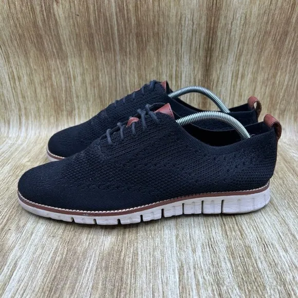 Cole Haan ZeroGrand Men's Size 10 D Black Dress Shoes Stitchlite Knit‎ C24948