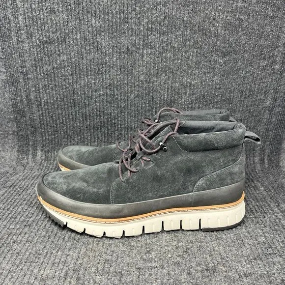 Cole Haan Zerogrand Rugged Chukka Boots Magnet Ivory Gray Suede Men’s 13 C28460