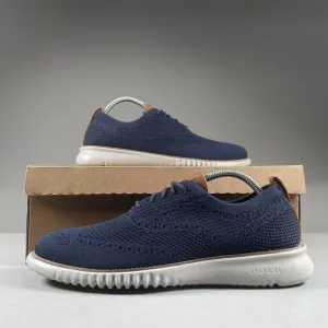 Cole Haan Zerogrand Stitchlite Men’s 8.5 M Blue Wingtip Oxford Casual Dress Shoe