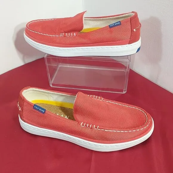 Cole Haan Men's 8.5 M Loafer Red Cloudfeel Weekender Shoes Boat Grand360 Comfort