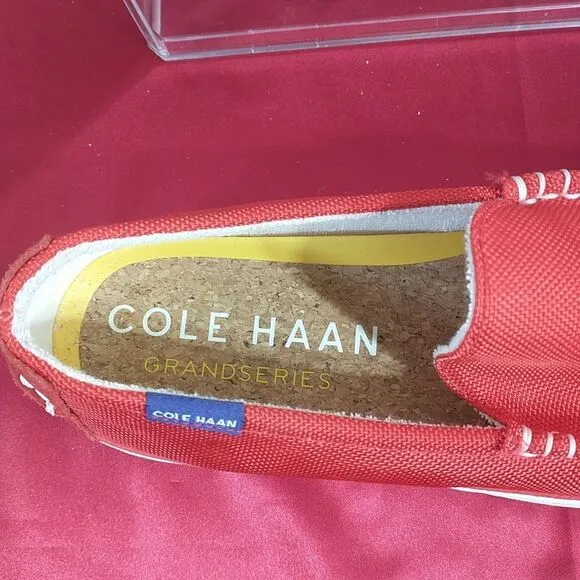 Cole Haan Men's 8.5 M Loafer Red Cloudfeel Weekender Shoes Boat Grand360 Comfort