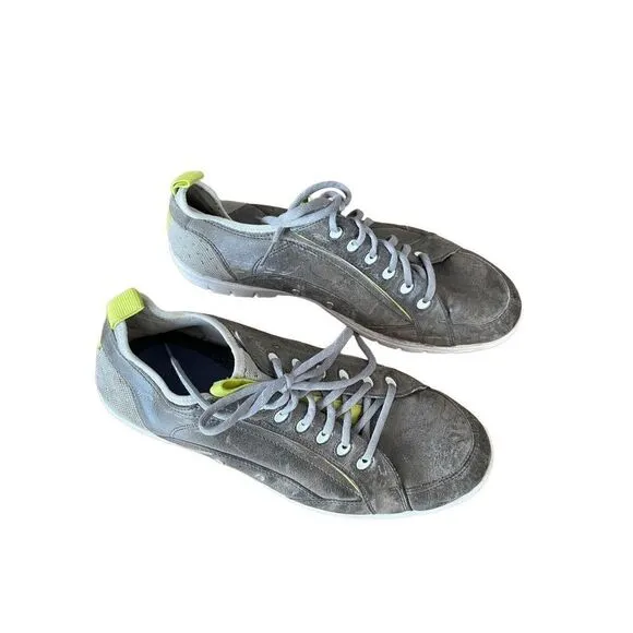 Cole Haan Mens Gray Lace Up Casual Comfort Sneakers Shoes Size 9.5
