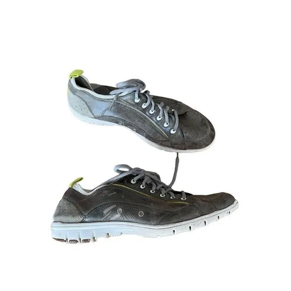 Cole Haan Mens Gray Lace Up Casual Comfort Sneakers Shoes Size 9.5