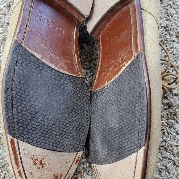 Cole Haan Tan Suede Tie Dress Shoes