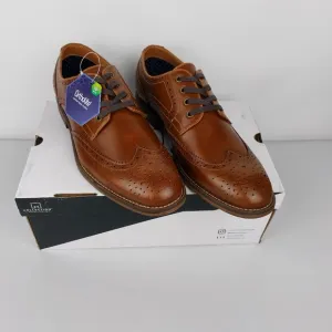Collection by Michael straha Mens leather dress Brown shoes‎ size 8 new with box