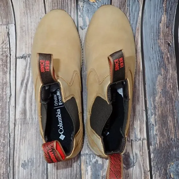 Columbia Slip-On Boots Landroamer Scout NB Mens Size 10 Leather Hiking Walking