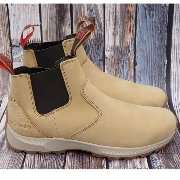 Columbia Slip-On Boots Landroamer Scout NB Mens Size 10 Leather Hiking Walking