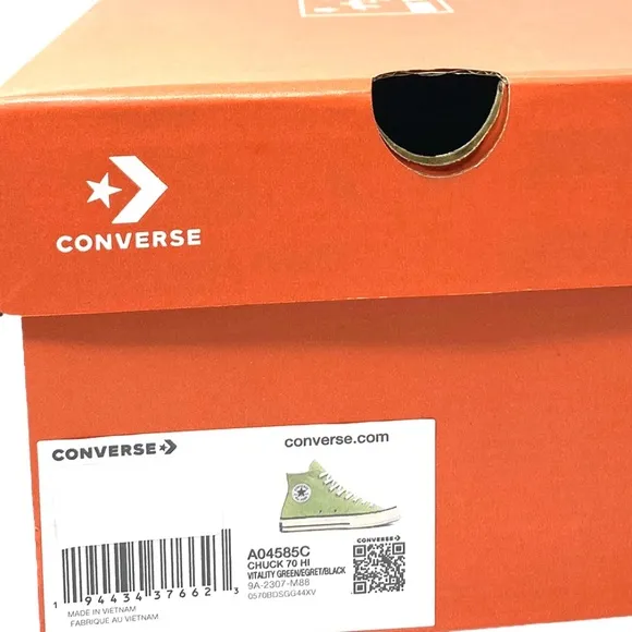 Converse Chuck 70 High Shoes Casual Men's Sneakers Canvas Vitality Green A04585C