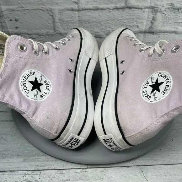 Converse CTAS lift platform Women's shoes Pink High-Top Sneakers size 8.5