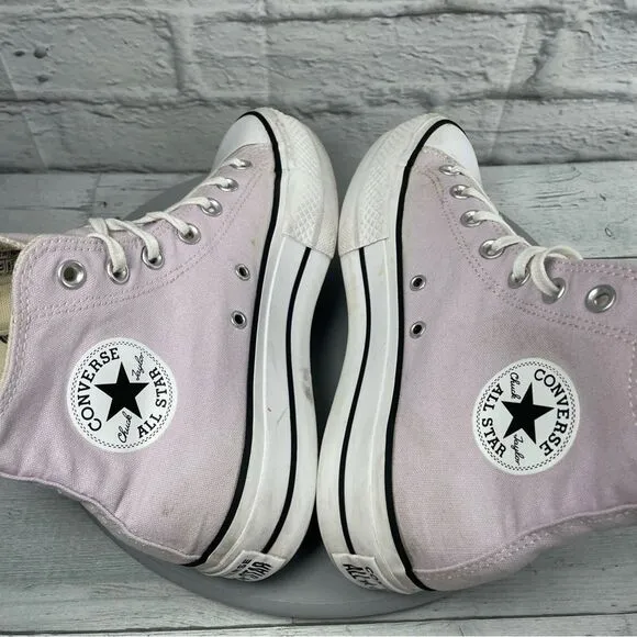 Converse CTAS lift platform Women's shoes Pink High-Top Sneakers size 8.5