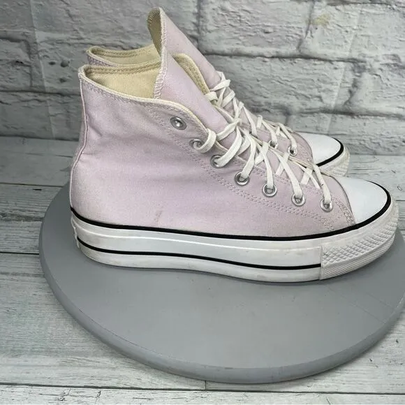 Converse CTAS lift platform Women's shoes Pink High-Top Sneakers size 8.5